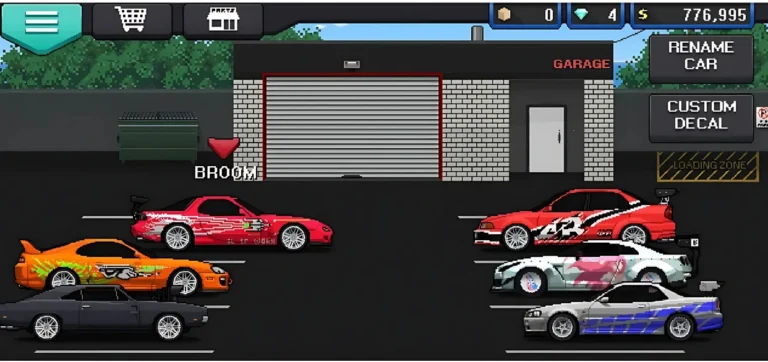 Home 7 pixel car racer mod apk